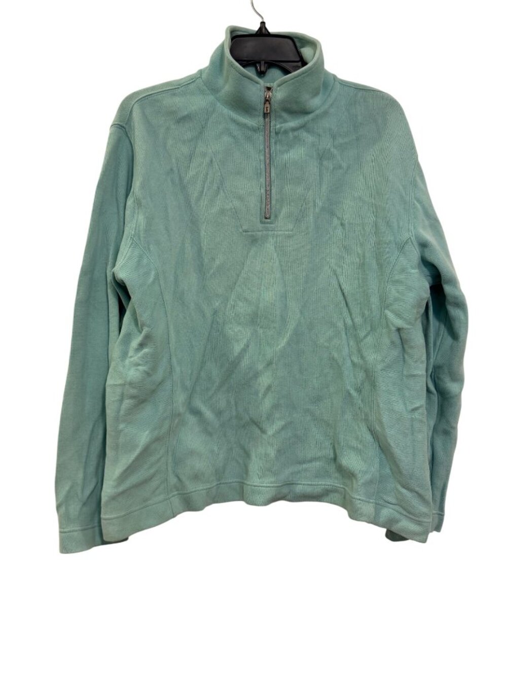 Tommy Bahama Mens Mint Green 1/4 Zip Pullover Sweater L